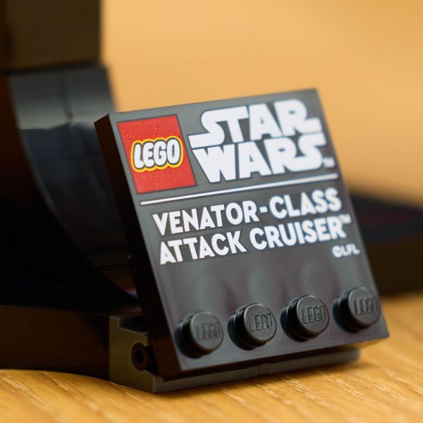 Showcase your creation on the buildable stand with nameplate.