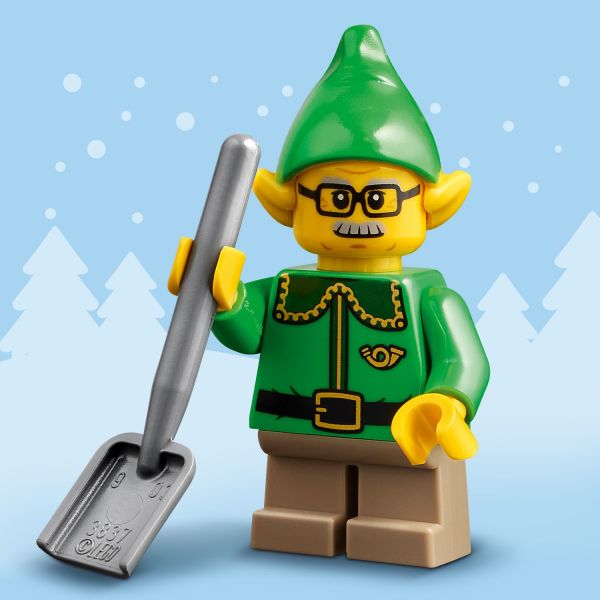 An elf minifigure brings the magic to life.