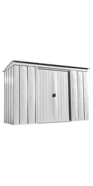 Arrow Classic Steel Storage Shed, 10x4, Flute Grey