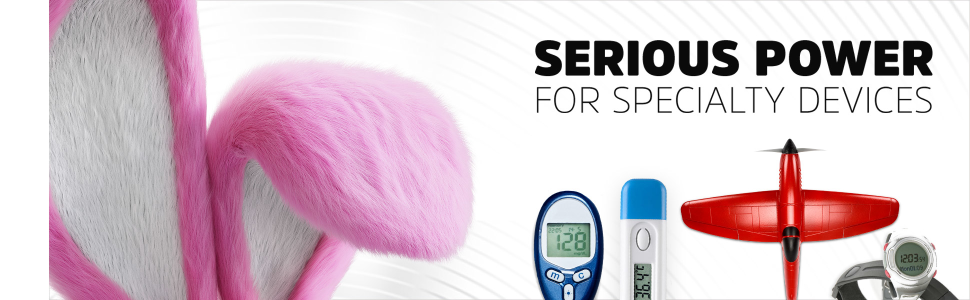 Energizer Specialty Silver Oxide Batteries can be used to power multiple different devices, including glucose monitors, thermometers, toys, watches, and more.
