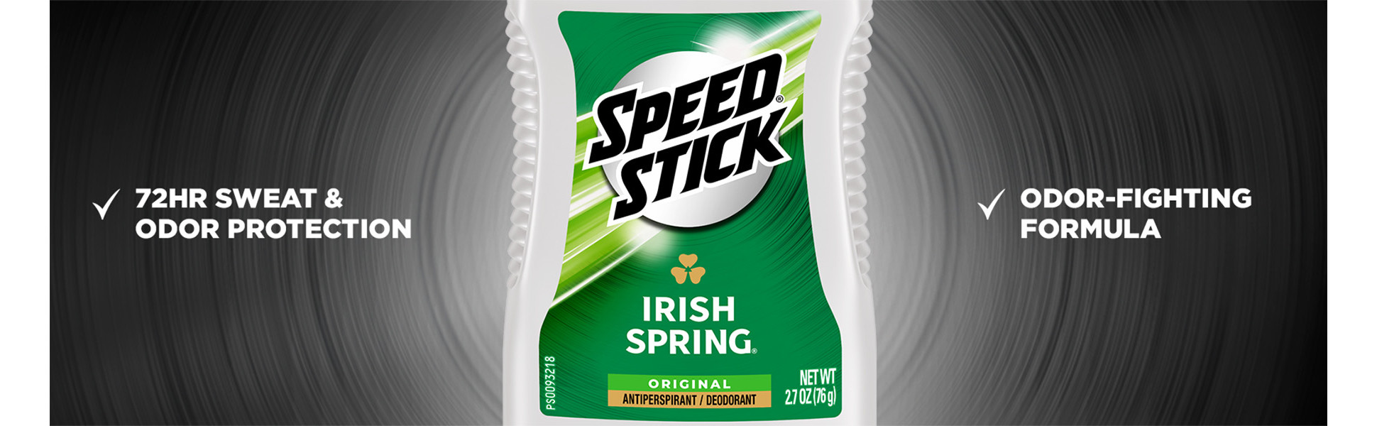 Stick of Speedstick antipersirant and words 72 Hour Sweat and Odor Protection