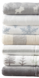 Kinsley Sherpa Blanket (King, Grey Moose)