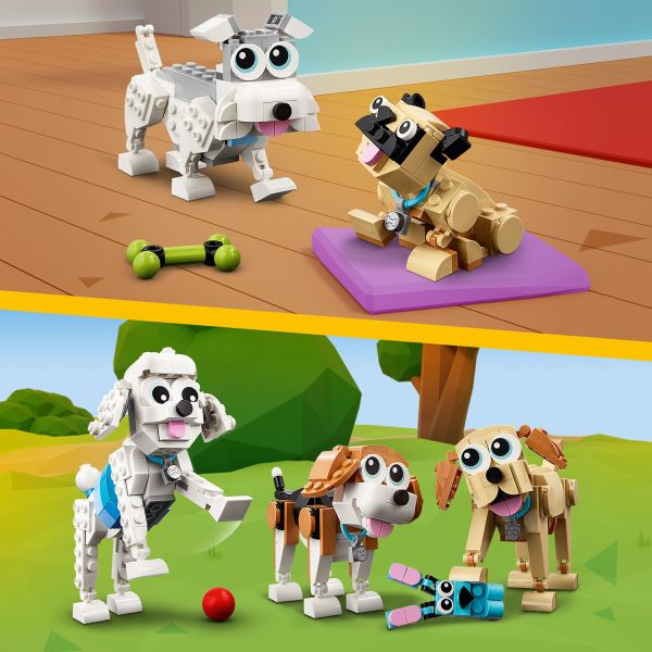 Lego Creator 3 In 1 Adorable Dogs Animal Figures Toys 31137 : Target
