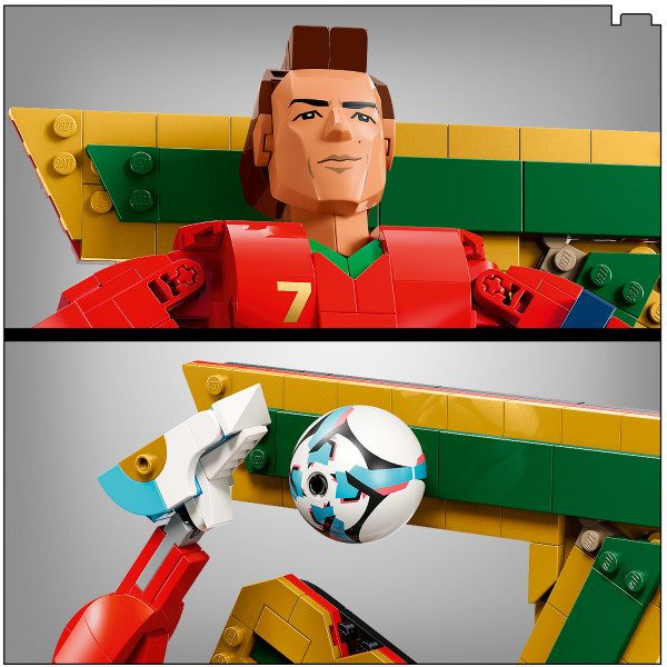 Discover a new co-molded face and LEGO soccer ball design.