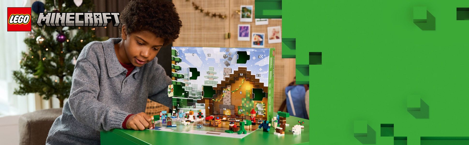Behind each door lies a gift designed to captivate Minecraft players, LEGO builders and kids who collect video game merch.