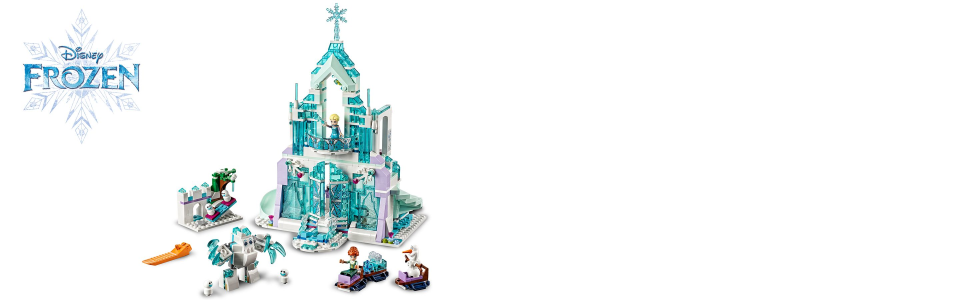 LEGO Disney Princess Elsa's Magical Ice Palace 43172 Toy Castle Building  Kit (701 pieces) 
