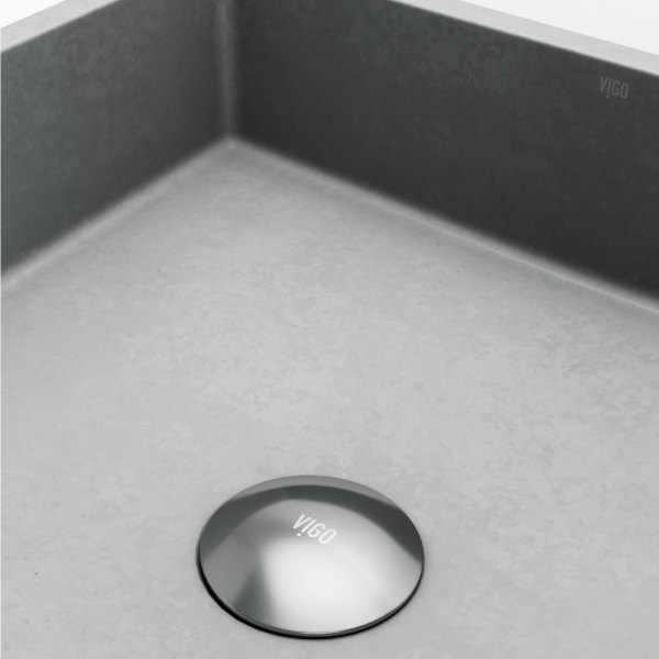 VIGO Alhambra Gothic Gray Concreto Stone 15 in. L x 15 in. W