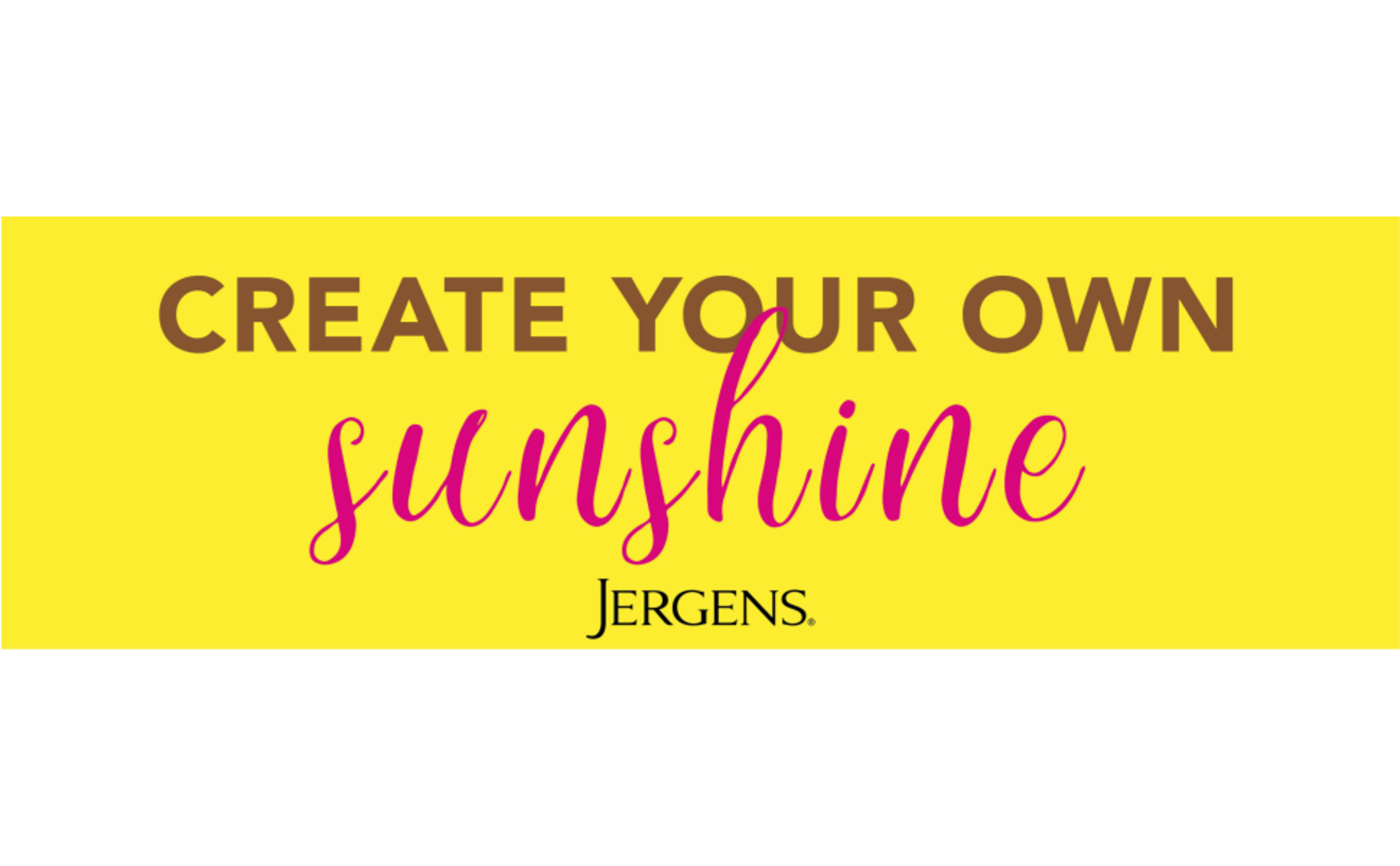 Create your own sunshine with Jergens Natural Glow