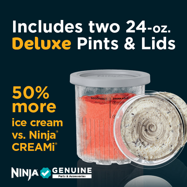  Ninja NC501 CREAMi Deluxe 11-in-1 Ice Cream & Frozen Treat  Maker & More, 11 Programs & XSKPLID2CD Pints 2 Pack, Compatible with  NC299AMZ & NC300s Series Creami Ice Cream Makers: Home