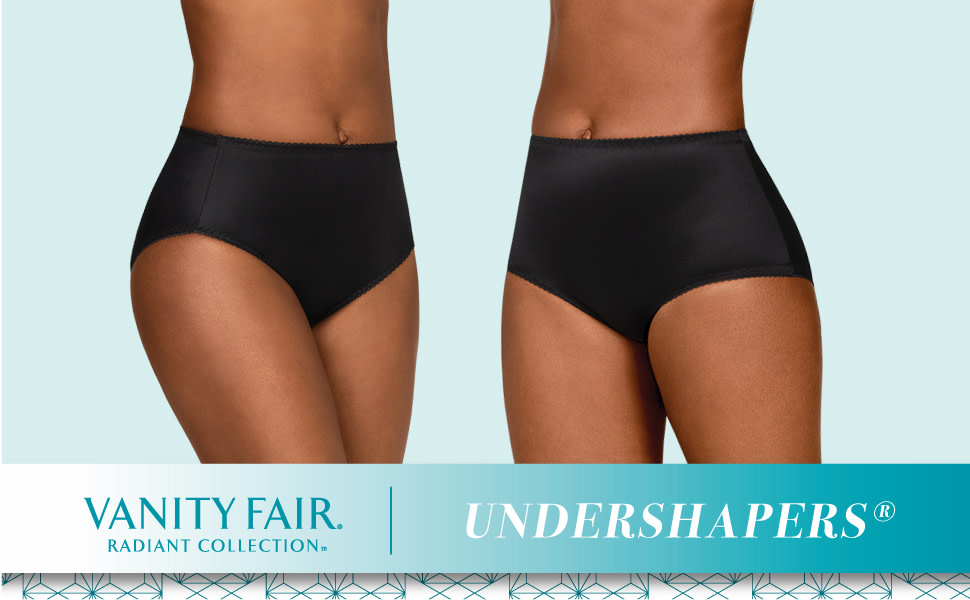 Vanity Fair Undershaper Hi-Cut Underwear MEDIUM 3pk Radiant Light