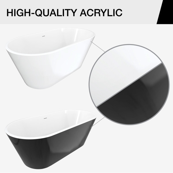 MAAX Calinda 67 in. x 31 in. Acrylic Whirlpool Freestanding Oval