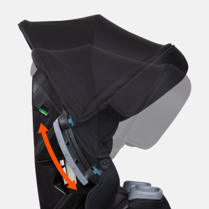 Baby Trend Cover Me 4-in-1 Convertible Car Seat 5 position canopy with side shields accomodates growing child