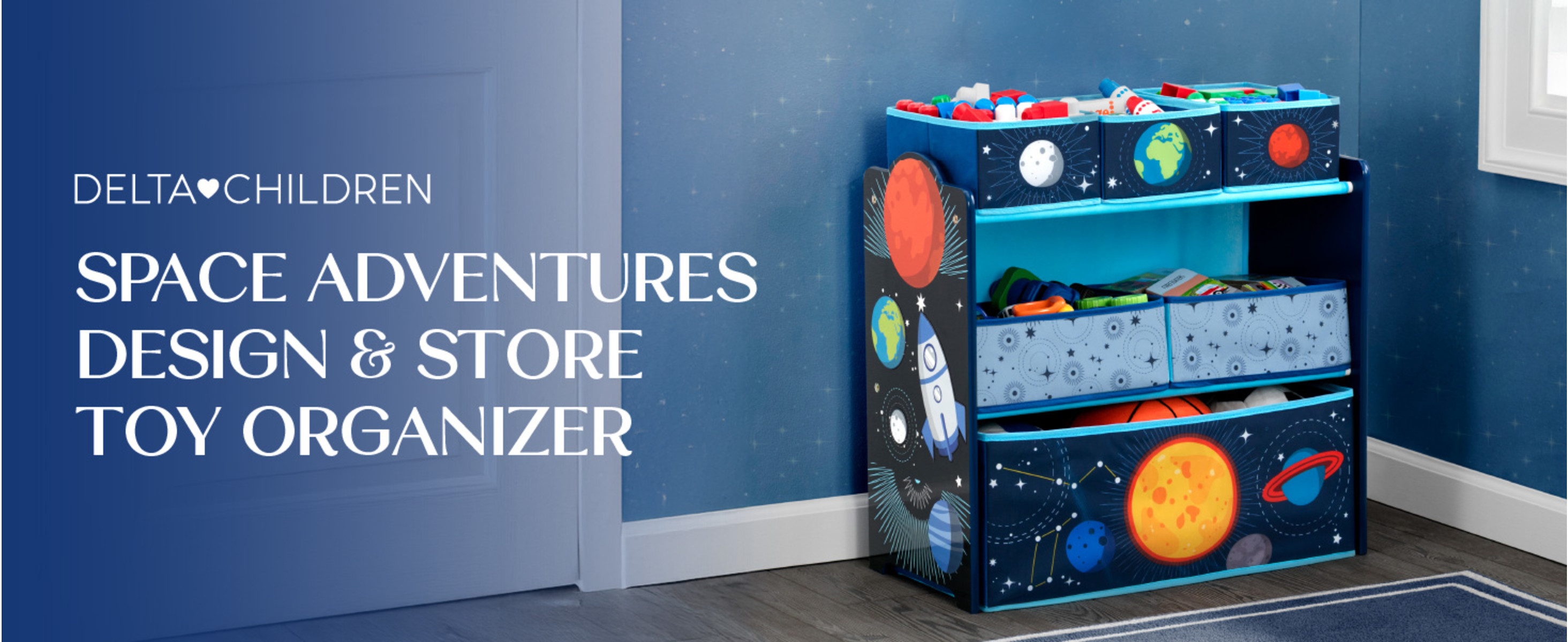 Delta Children Space Adventures 6 Bin Design and Store Toy