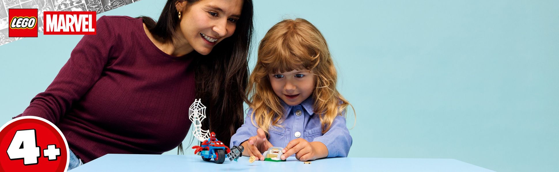 Kids ages 4 and up help Spidey retrieve a stolen gem, dodge flying pizzas and capture Rhino in a giant spiderweb trap.