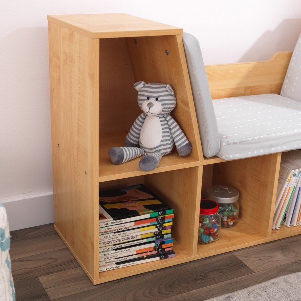 Kidkraft white bookcase with 2024 reading nook