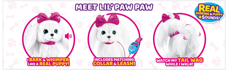 Chien Interactif Lil Paw Paw Puppy Pets Alive 30 X 18 X 30 Cm à Prix  Carrefour