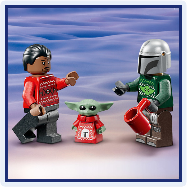 The Mandalorian, Moff Gideon and Grogu in holiday outfits, and more.