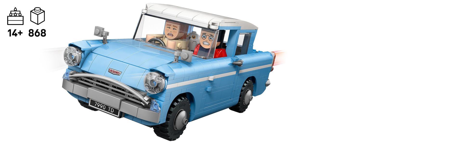 Relive Harry Potter and the Chamber of Secrets scenes with a brick-built recreation of an iconic vehicle and hero characters.
