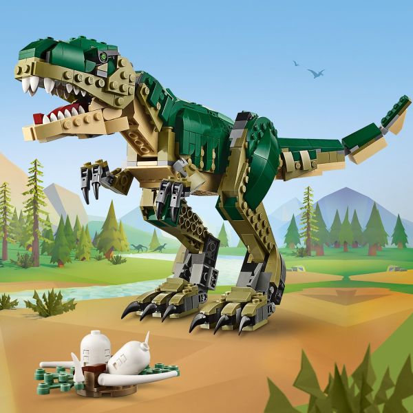 Move the head, tail, jaw, arms, legs, feet and toes.
