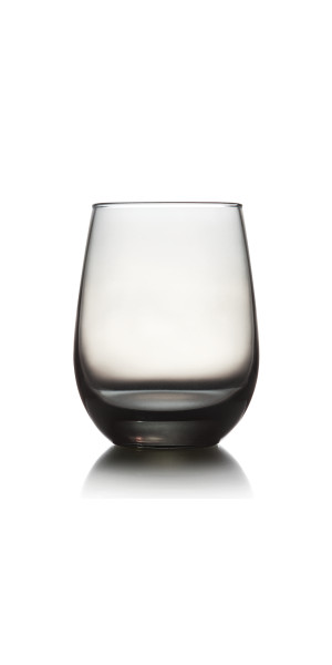 Libbey Stemless Glasses, Grey, 15.25-ounce, Set of 12