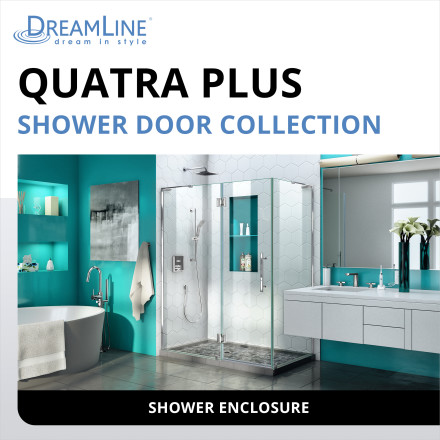 DreamLine Quatra Plus 34 in. D x 46 in. W x 72 in. H Semi
