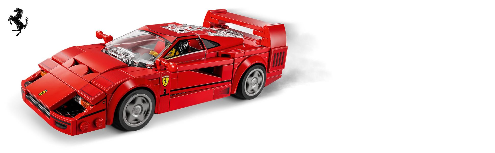 Kids can stage their own exciting and superfast races with this highly detailed brick-built LEGO Ferrari F40 Supercar.