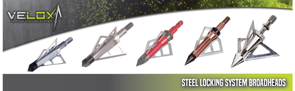 Velox Steel Ion Three Blade Broadhead By Allen 100 Grain, 3 Velox Steel Ion Three Blade Broadhead By Allen 100 Grain, 3