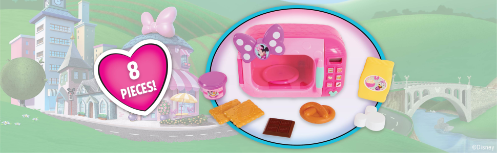 Disney Junior Minnie Mouse Marvelous Microwave Set and Accessories, Pretend  Play, Kids Toys for Ages 3 Up by Just Play