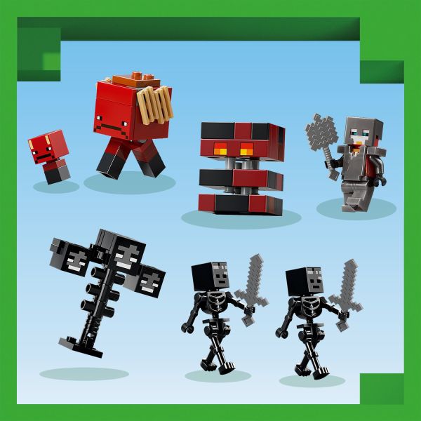 Join the Crimson Warrior and 6 other Minecraft figures.
