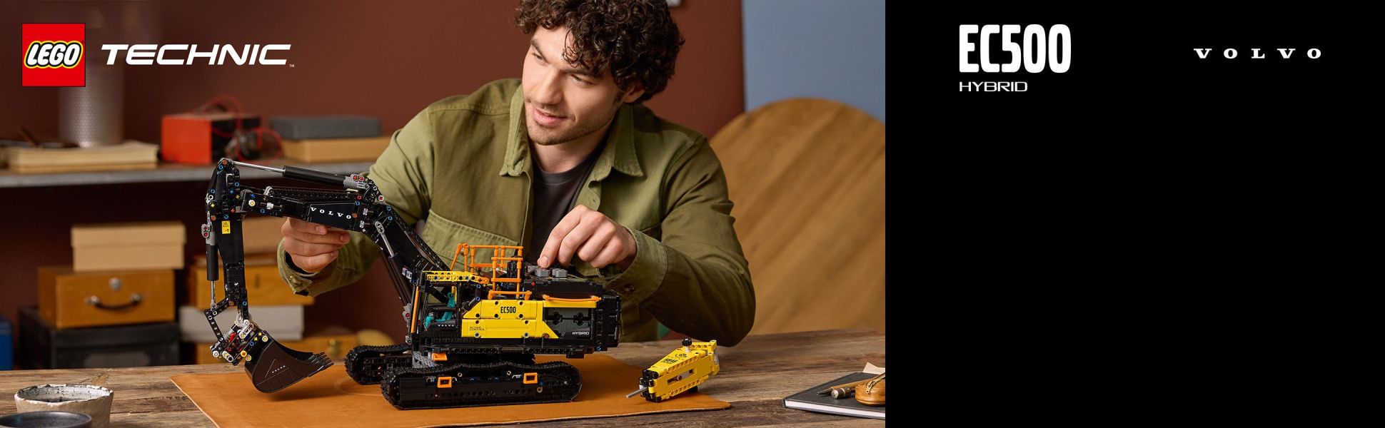 Enjoy a rewarding project assembling the details of this Volvo EC500 Hybrid Excavator model vehicle with motorized functions.