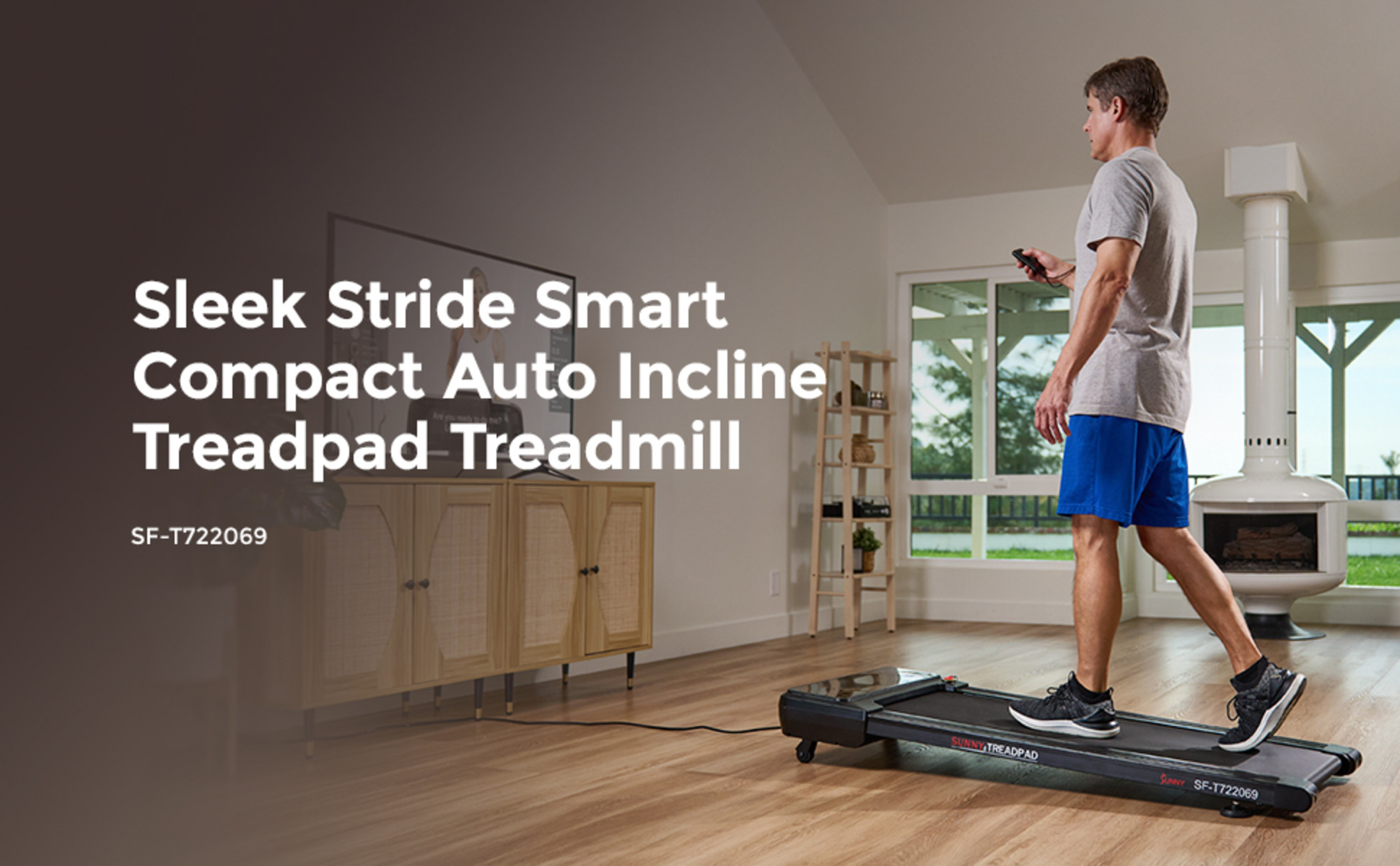 Sunny Health & Fitness Sleek Stride Smart Compact Auto Incline Treadpad  Treadmill with Exclusive SunnyFit® App Enhanced Bluetooth Connectivity –  SF-T722069, Treadmills -  Canada