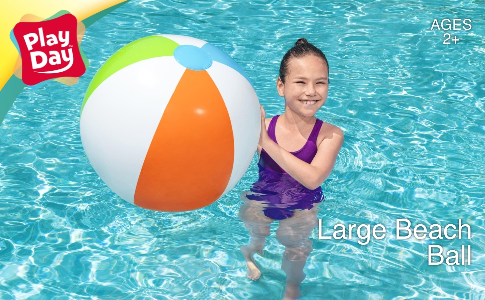 20" Large Intex Inflatable Blow up Panel Beach Ball Swimming Summer Kids Fun Toy 
