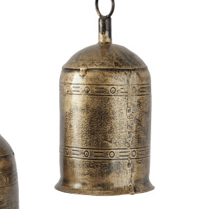 Monroe Lane Bohemian Metal Decorative Bell, Gold