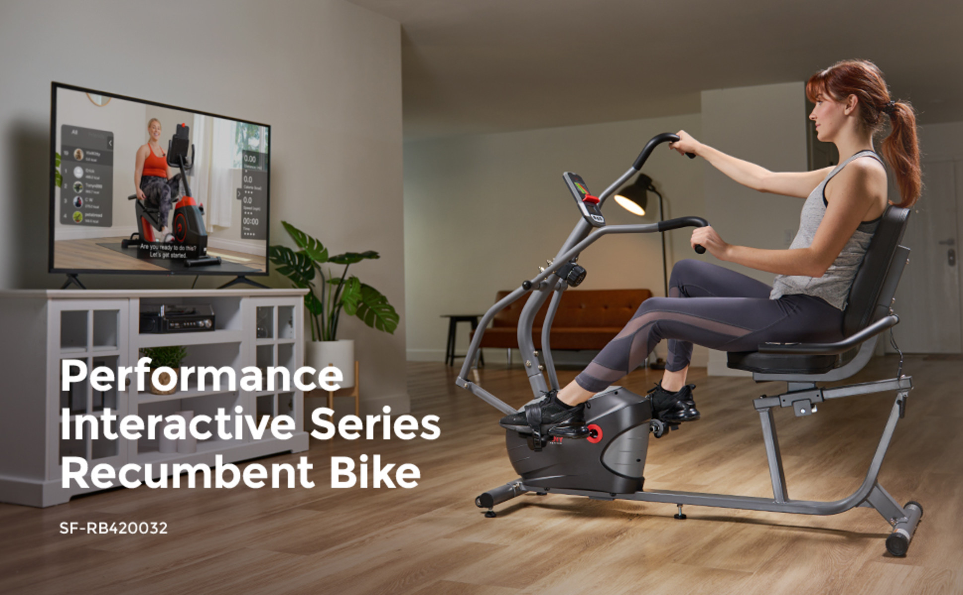 Indoor Recumbent Bicycle with Bluetooth Monitor and Comfortable Seat Cushion,  Professional Exercise Bike with Bluetooth Monitor, Compact size Recumbent  Exercise Bike for Home and Gym, 380lbs, S1523 