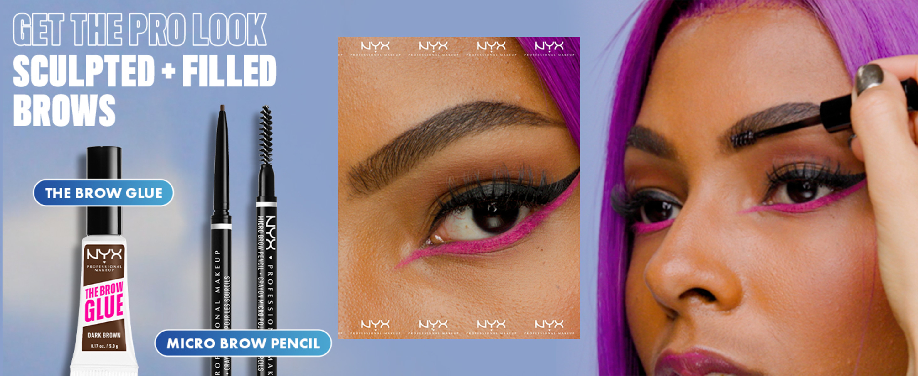 NYX Professional Makeup The Brow Glue, Extreme Hold Tinted Eyebrow