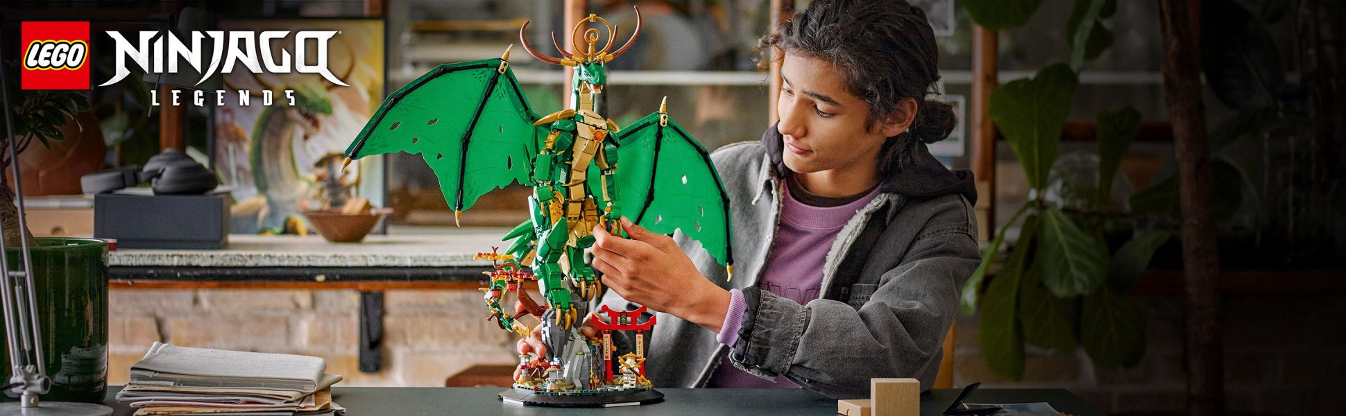 Older NINJAGO fans can expand their collection of models with this impressive The Guardian Dragon building kit.