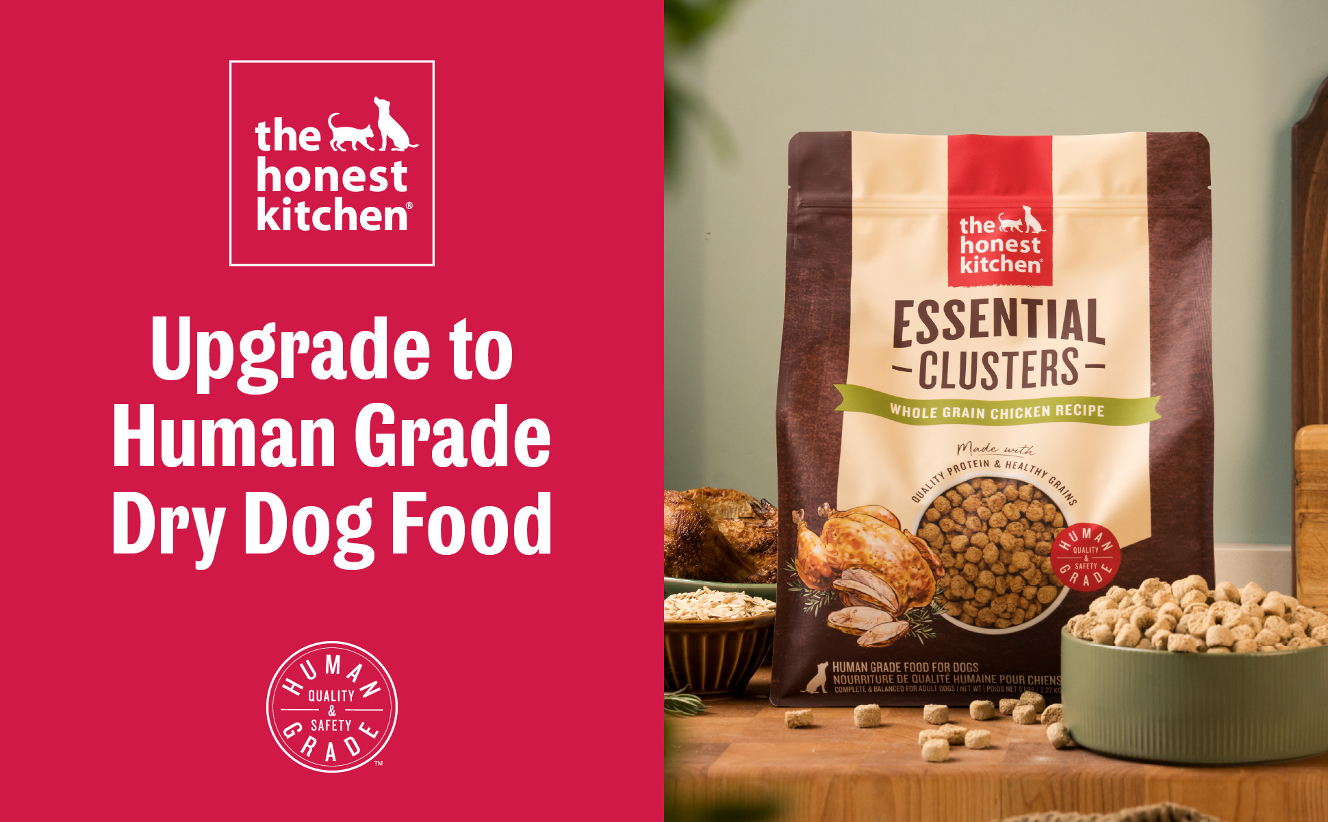 The Honest Kitchen Essential Clusters Whole Grain Turkey & Chicken