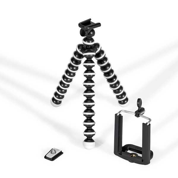 Mini Trépied Flexible Igadgitz U3602-KIT - Support Compact Pour Smartphone Et Appareil Photo, Pieds Réglables, Max 880g
