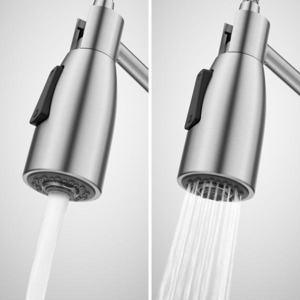 KRAUS Coda Commercial Style 2-Function Single Handle Pull Down
