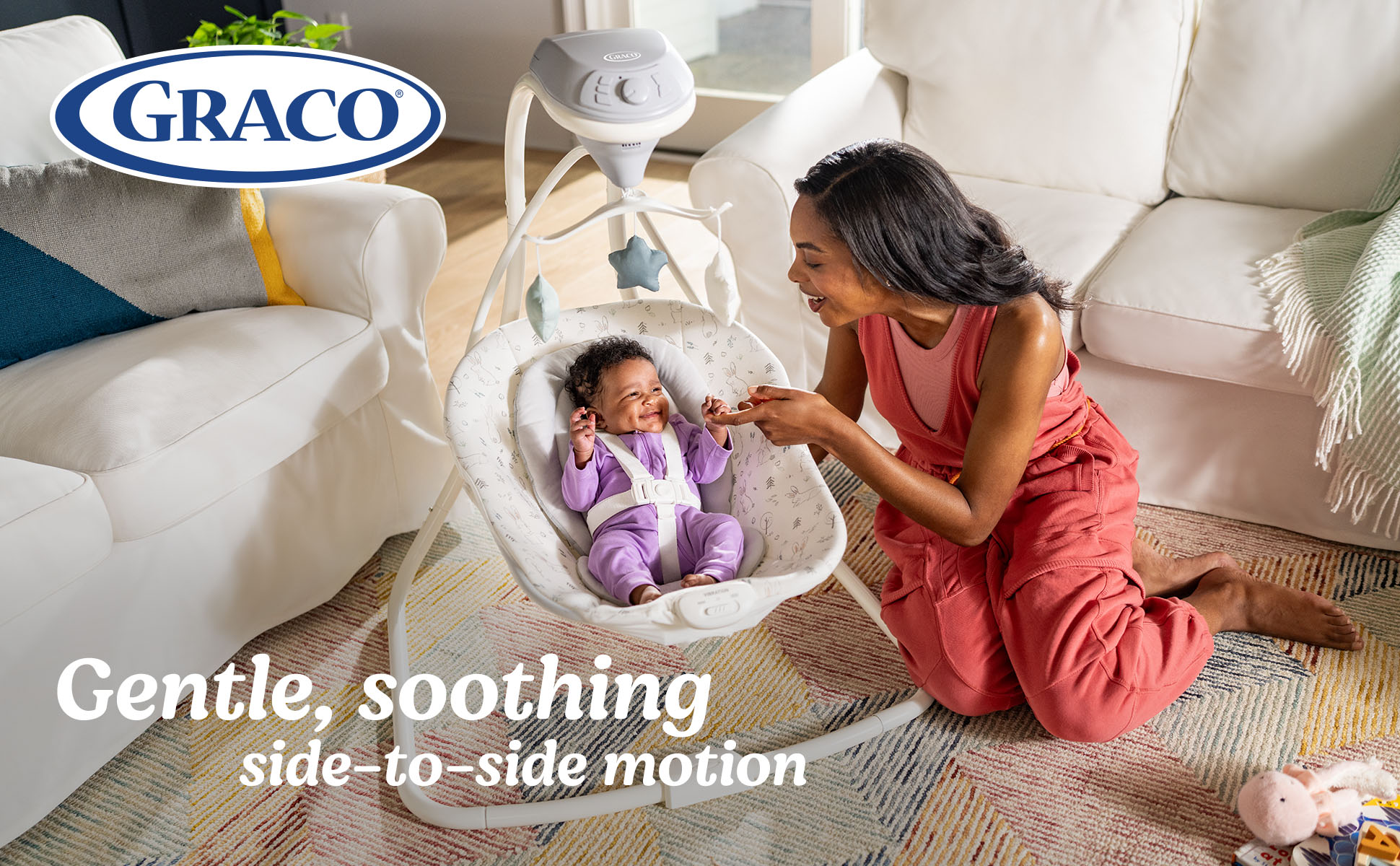 Graco Simple Sway Baby Swing, Blythe White - Walmart.com