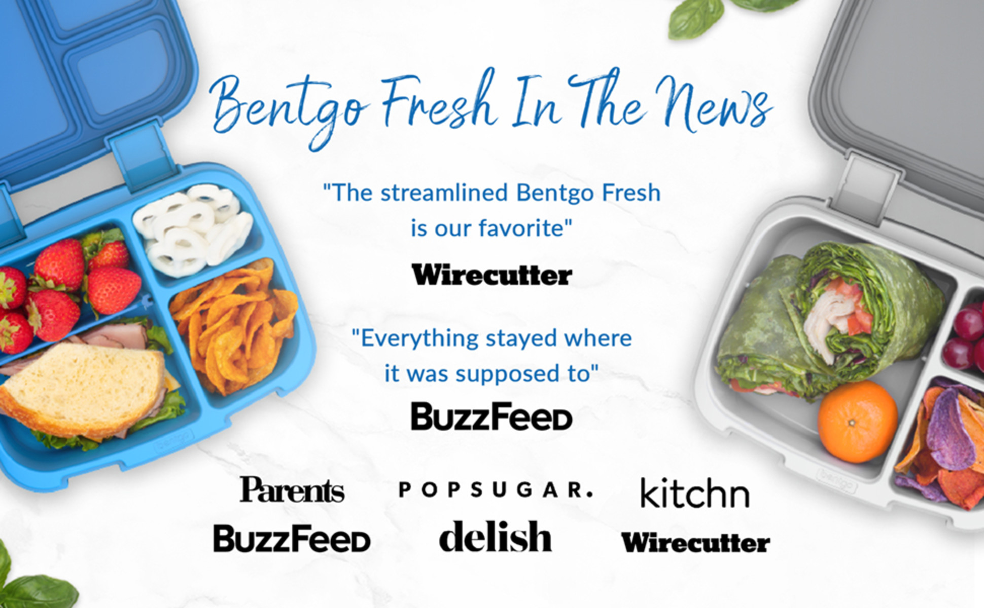 Bentgo Fresh – Leak-Proof, Versatile 4-Compartment Bento-Style Lunch Box  with Removable Divider, Portion-Controlled Meals for Teens and Adults