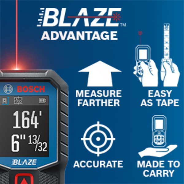 Bosch BLAZE 165 ft. Dual Power Battery Laser Distance Tape