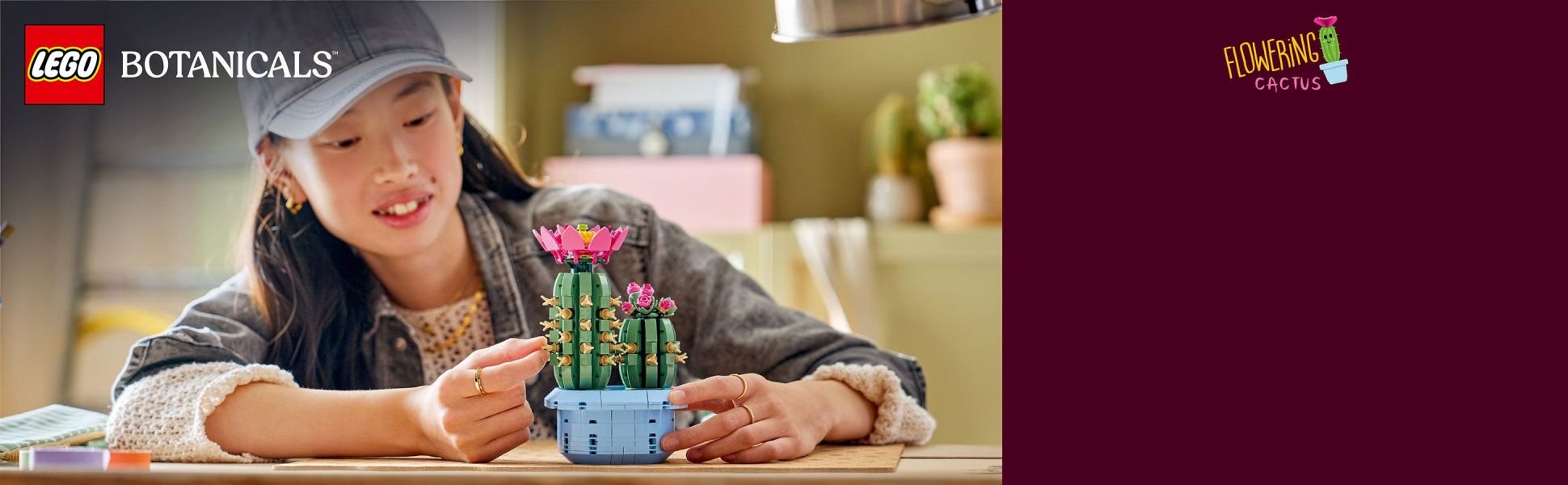Delight young nature lovers with the LEGO Botanicals Flowering Cactus building set for kids ages 9 and up.