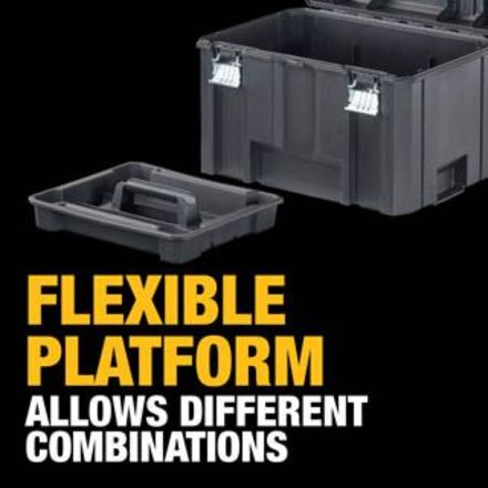 DEWALT TSTAK VI 17 in. Stackable Deep Tool Storage Box DWST17806