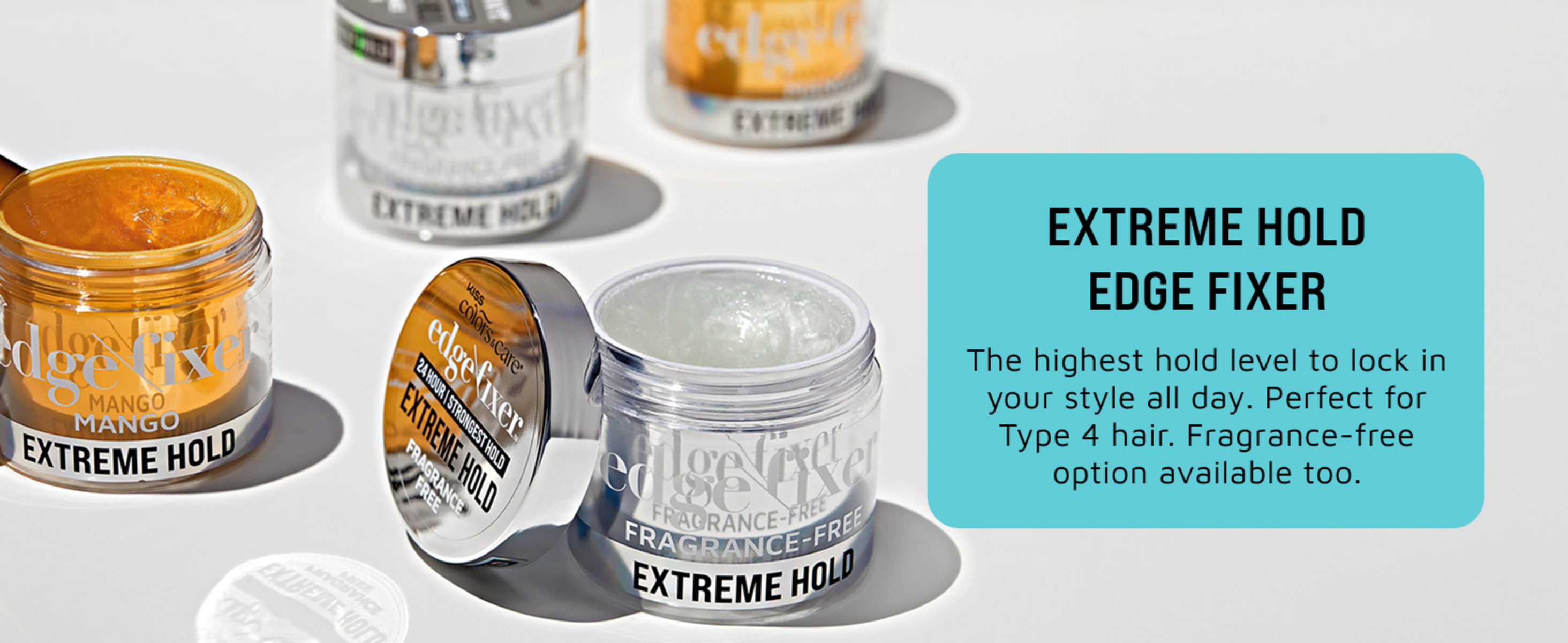 KISS Colors & Care Edge Fixer Gel, Maximum Hold, Very Cherry