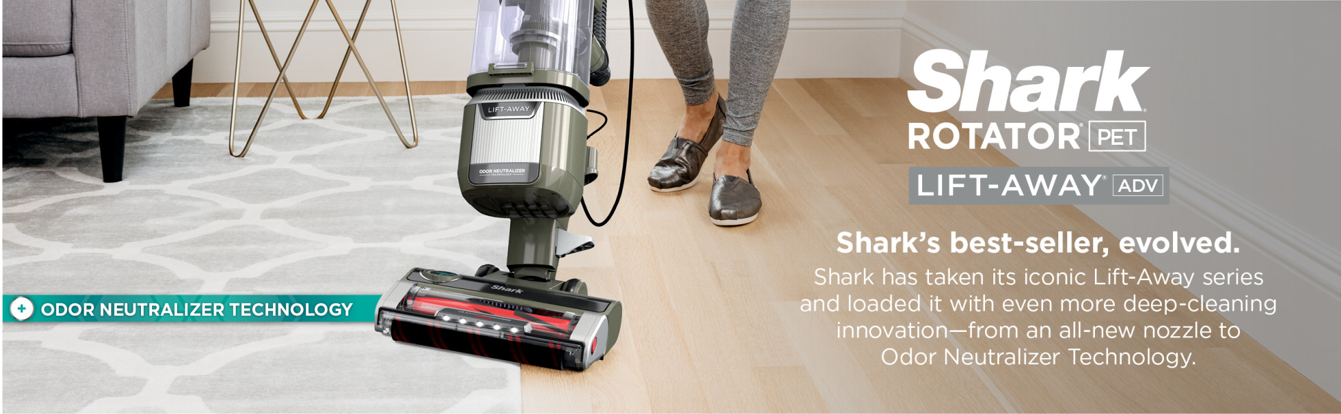 Shark Rotator Pet Lift-Away ADV Upright Vacuum with DuoClean PowerFins  HairPro & Odor Neutralizer Technology 