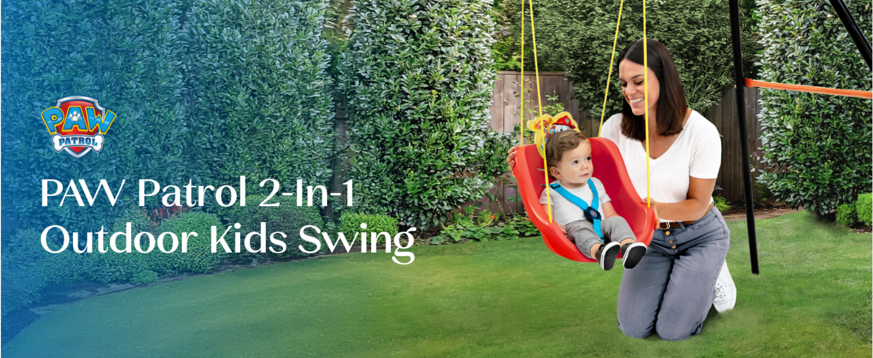 Nick Jr. PAW Patrol 2-in-1 Outdoor Swing by Delta Children – For