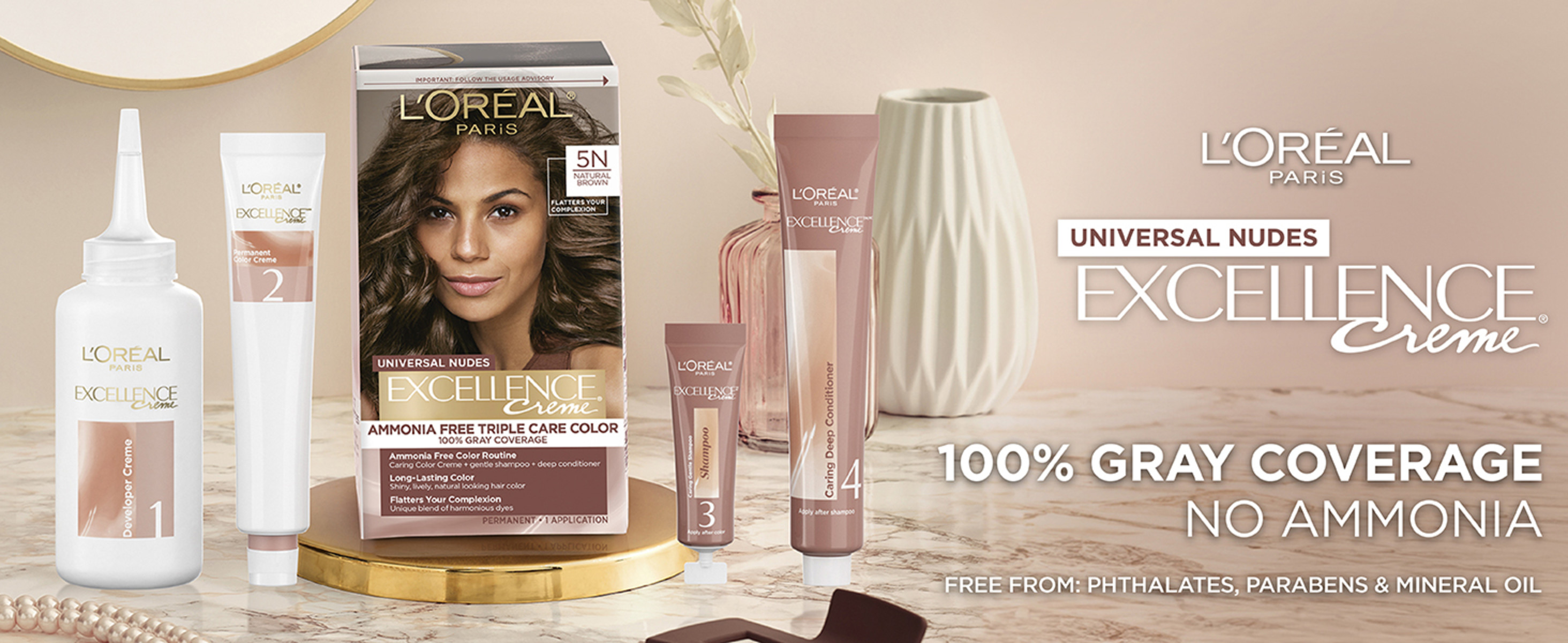 L'Oreal Paris Excellence Universal Nudes Permanent Hair Color 5N