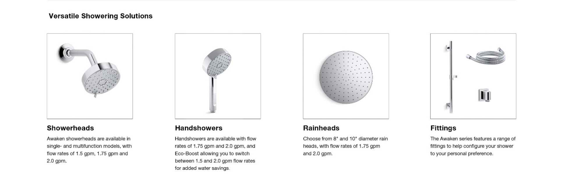 KOHLER | 98362 | Awaken™ B90| Kit De Regadera De Mano De Tres Funciones De 24" (610 Mm), 2.0 Gal/min (7.6 L/min