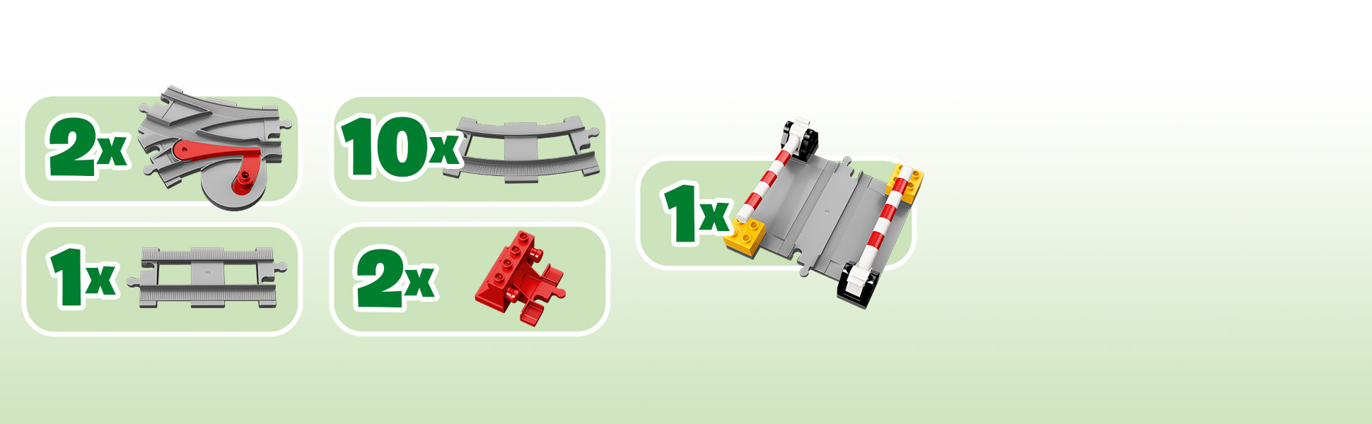 LEGO DUPLO Town Train Tracks Expansion Set 10882, Building Toys